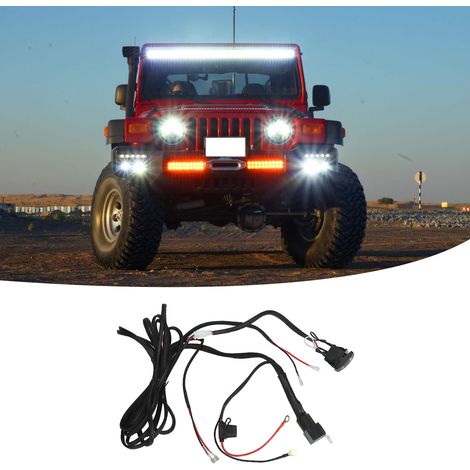 Kabelbaum für 12V LED-Arbeitsscheinwerferschalter 1 zu 2, geeignet für ATVs, SUVs, Jeeps, Pickups und LED-Lampen. (1/5)
