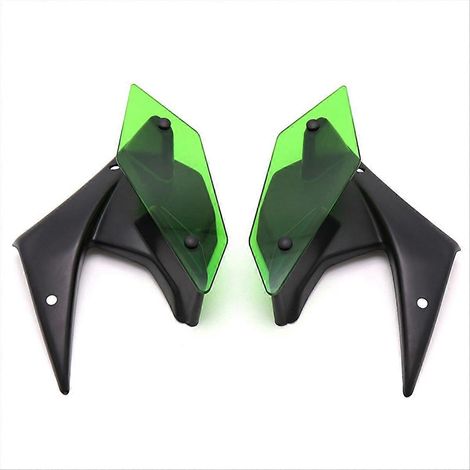 Spoilers laterales de carga aerodinámica para motocicleta Kawasaki Z900, color verde y negro. (1/5)