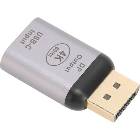 USB-C-Buchse auf DisplayPort-Konverter, 4K 60Hz Plug-and-Play-Adapter, kompatibel mit OS Pro Tablets, Surface Book, Dell Envy und optischen SPDIF LR Stereo-Ausgängen.