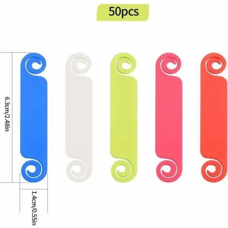 50 Pack Cable Identification Labels, Multicolor Cable Labels for Marking Wires, Marking System, Cable Management. (1/4)