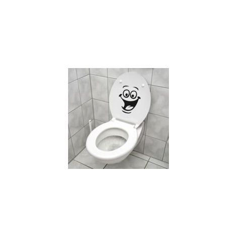 Set mit 8 Smiley-Gesichtsaufklebern, lustige Wandaufkleber für Toilette und Badezimmer - Crezuo