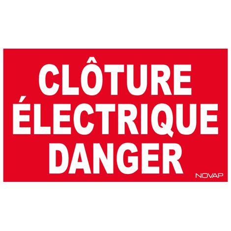 Panneau Danger clôture électrique - Rigide 330x200mm - 4160146 (1/2)