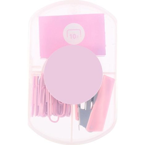 Ensemble d'agrafeuse de bureau portable en métal, sans blocage, robuste et durable, boîte de rangement légère et facile à plier, antirouille. (1/5)