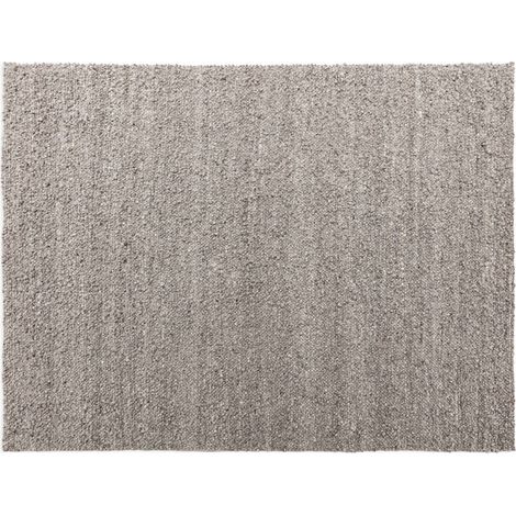 Tapis gris en laine tricotée main - Gris (1/2)