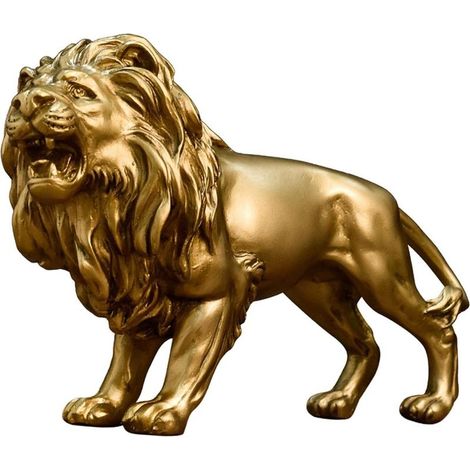 Statue de lion moderne en résine pour la décoration de la maison, du bureau ou du salon. (1/3)