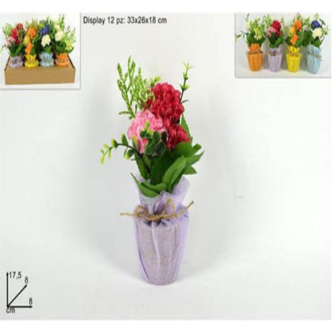 Trade Shop - Planta De Semillero Decoración Del Hogar Artificial 17.5x8x8cm -