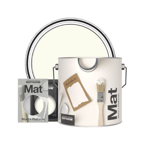Rust-Oleum Peinture pour murs et plafonds mate lessivable - Porcelaine (1/3)