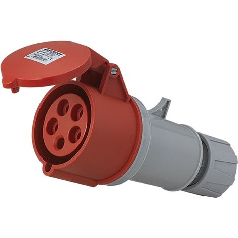 Prise industrielle mobile droite IP44 - 3P+N+T - 32A - 400V AC - Eur'Ohm