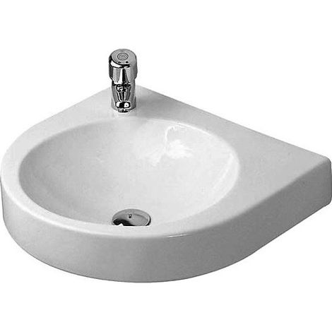 Lavabo Duravit ARCHITEC sans trop pleinavec plage de robinettrie 575x520mm 1 trou de robinetterie li we