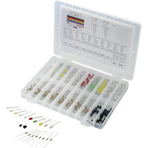 TRU COMPONENTS STD-LEDS LED-Sortiment Rot, Grün, Gelb, Blau, Weiß Rund 3 mm, 5 mm