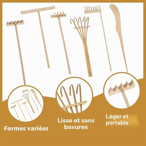 Mini Zen Garden Rake Garden Accessories Zen Rake Small Bamboo Rake for Home Office Decor (1/5)