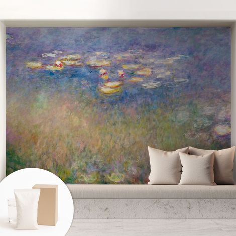 Tapete Vliestapete mit Kleber Wandtapete modern - Tapete mit Motiv - Tapete Schlafzimmer Seerosen 208x146 cm (1/5)