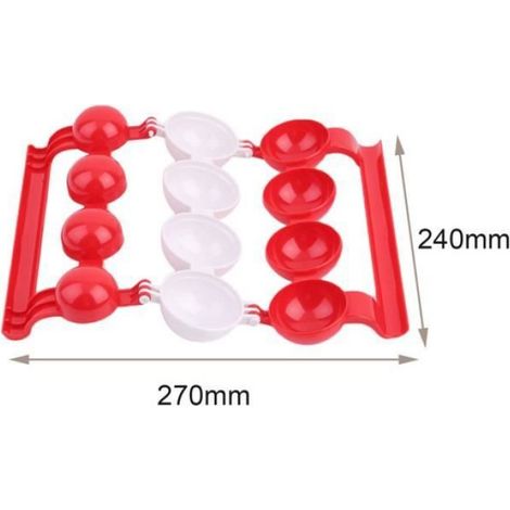Fabricant de boulettes de viande en plastique - Outil de bricolage pour la cuisine - Rouge (1/4)