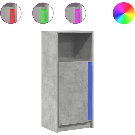 Maison Exclusive - Credenza con LED Grigio Cemento 42,5x34x100cm Legno Multistrato