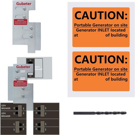 Generator Interlock Kit Compatible with Eaton Cutler Hammer CH-5 Panel, 2 1/4 Inch Spacing Between Main and Branch Breaker (1/5)