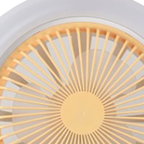 Deckenventilator mit Licht, 30 W, ABS-Gehäuse, 25 cm (9,8 Zoll), 2-in-1, weiß, E27-Schraubfassung, kleine Lampe, Deckenventilator für das Wohnzimmer (1/5)