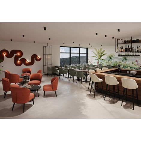 Chaise lounge de restaurant en tissu Enzo (1/5)