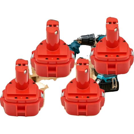 Batería para herramientas eléctricas, 12 V Ni-MH, alta capacidad, PA12-9.8AH-4PCS (1/2)