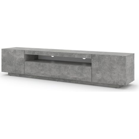 Porta TV AURA 200 cm, sospeso o in piedi, in calcestruzzo