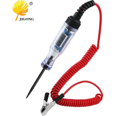Testeur de tension numérique automobile 5-120V, testeur de circuit automobile, testeur de tension pour le contrôle du câblage automobile. (1/5)