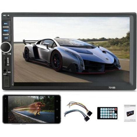 Trade Shop - BLUETOOTH AUTORADIO 7" 2 DIN TOUCHSCREEN STEREO MP5 MP3 MEDIA PLAYER 7018B - (1/3)