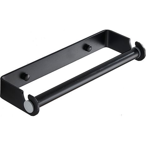 Support De Rangement pour Rouleaux De Papier Hygiénique Porte-Papier Hygiénique Porte-Serviettes en Papier Support Mural pour Essuie-Noir (1/5)
