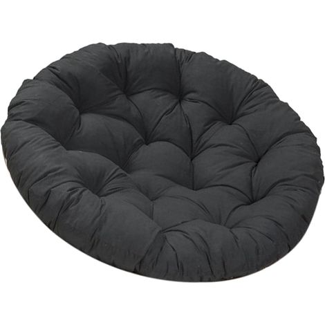 60x60cm Coussin de siège extérieur Coussins de Chaise Coussin de siège de Patio pour chaises en rotin Chaise Suspendue, Noir (1/5)