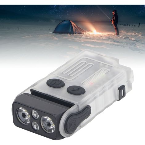 Lampe torche multifonctionnelle EDC V20 à lumière rouge, rotation à 180 degrés, buzzer de 110 dB, lampe portable, longue durée de vie de la batterie, lampe torche LED à clip. (1/5)
