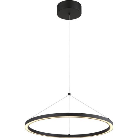 Plafonnier suspendu noir mat LED 3000K