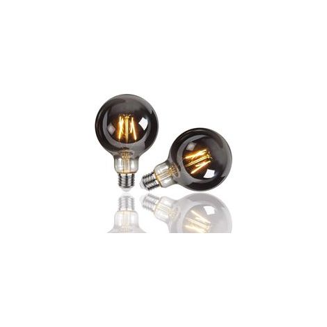 Ampoule Edison,2 Pièces G95 E27 4W Ampoule LED Vintage Lampe Décorative Ampoules Rétro Filament Ampoule Antique Blanc Chaud pour Restaurant, Café, Windows,Showrooms,Ampoules à Incandescence [Classe én