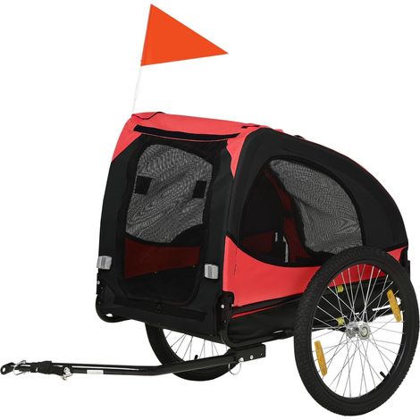Remolque para Perros, Remolque Plegable para Bicicleta para Perros, Cochecito para Perros con Reflectores, Liberación Rápida, Remolque para Bicicleta para Perros, Resistente al Agua, Tela Oxford, Acer