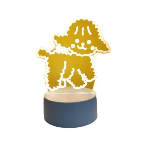 Veilleuse LED 3D charmante en forme de chien debout, idéale pour la chambre à coucher, la chambre d'enfant, etc. (9,2 x 16 cm)