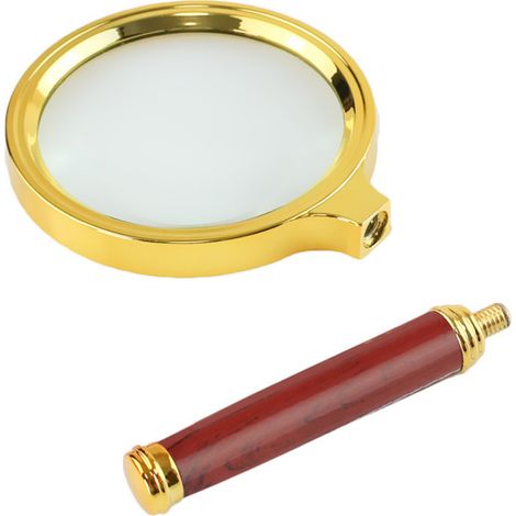 Loupe à manche en bois, grossissement 10x, adaptée à la lecture et à l'utilisation par les personnes âgées, et loupe de poche pour l'identification du jade. (1/5)