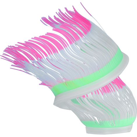 Décorations d'aquarium : anémone de mer, plante artificielle lumineuse en silicone, rose (1/5)