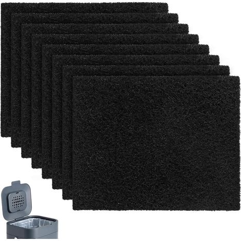 8 Pièces à Charbon Actif Filtre Anti-Odeur, Filtres à odeurs, Filtres à Bacs à Compost, pour Poubelle Filtre Anti-Odeur, pour bacs de Compost de Cuisine sans Odeur (1/5)