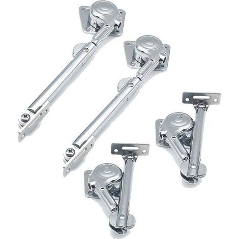 Ensemble de 4 vérins pneumatiques (droit et gauche), arrêts à n'importe quel angle, pour portes, armoires de cuisine et tiroirs. (1/4)