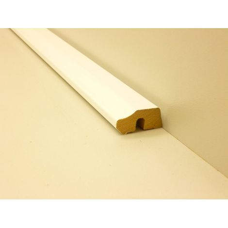 B.S. Bauprogramm Deckenabschlußleiste 260 cm 36 x 17 mm Weiß hochglanz Leisten