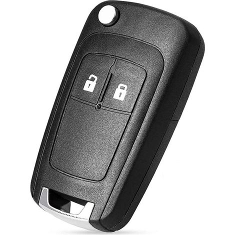 Coque de clé de voiture avec bouton et lame de rechange compatible avec Vauxhall Opel Astra Insignia Vectra Zafira Meriva Mokka (avec lame) (1/5)
