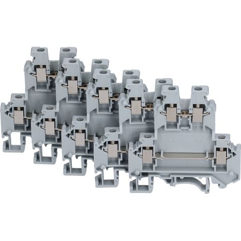 100 borniers sur rail, double couche, configuration 2 entrées, 2 sorties, 32 A 500 V UKK-3 (1/5)