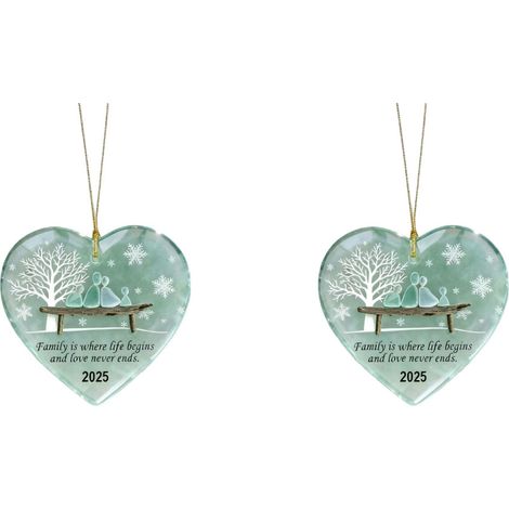 Décoration suspendue en forme de cœur de noël, pendentif en (1/2)