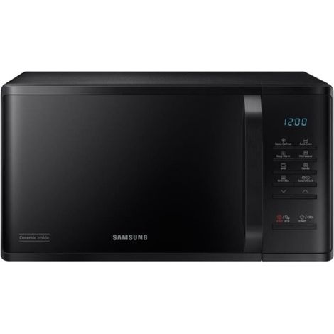 Micro-ondes Samsung MG23K3513AK - 23L - Gril - Electronique - 800W - 28,8 cm - Cavité céramique émail - Noir (1/5)