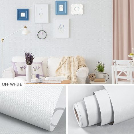 Einfarbige beige Tapete, selbstklebendes Tapetenpapier, dekorativ, wasserdicht, abnehmbar, selbstklebende Rollfolie für Möbel, Küche, Wohnzimmer, Theke, Schrank, Regal, Nachttisch, 45 cm x 10 m
