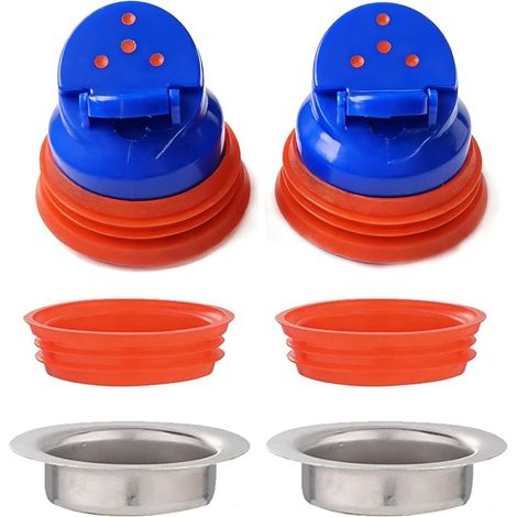 2 Pièces Clapet Anti Odeur Douche, Noyau Intérieur De Siphon De Sol Anti-Odeurs, Noyau De Drain De Plancher, Bague De Cercle De Changement De Diamètre, Convient Aux Calibres De 30-52mm, pour Cuisine (1/5)