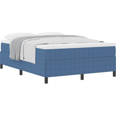 Maison Exclusive - Boxspringbett Blau 140 x 200 cm Cordstoff