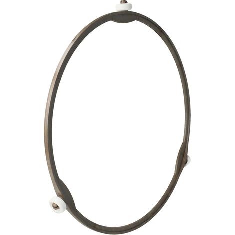 Support Plateau Tournant Micro-ondes - 19cm - 3 Roues - Universel Bosch Siemens AEG - Marron Blanc (1/5)