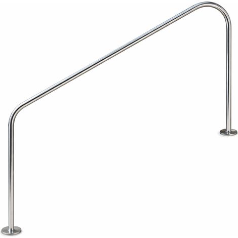 Pasamanos piscina 2 curvas acero inoxidable AISI 316 pletina soldada 520181CF