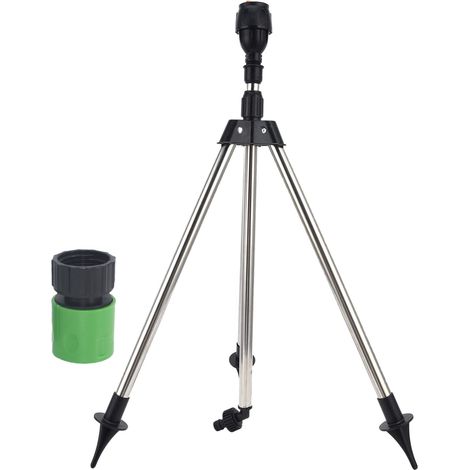 Arroseur Tripode Rotatif - 360° Réglable - Hauteur Télescopique - Raccord Inclus - Pour Jardin Pelouse Cour - 1 Pièce (1/5)