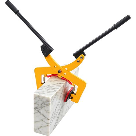 Pince de levage 325 kg, ouverture réglable 6-24 cm, mors caoutchoutés antidérapants, double poignée ergonomique de 45,5 cm, pour soulever et transporter le marbre, les dalles de granit et les dalles d (1/5)