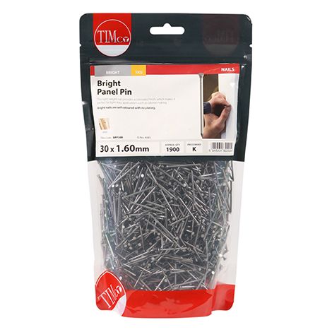 TIMCO Panel Pins Bright - 30 x 1.60