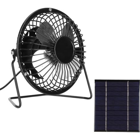 Ventilatore a pannello solare 2,5 W 5 V Alimentazione Uscita USB Portatile Ampia applicazione Alimentato per l'escursionismo, la pesca in campeggio
